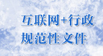 互聯網+行政規范性文件